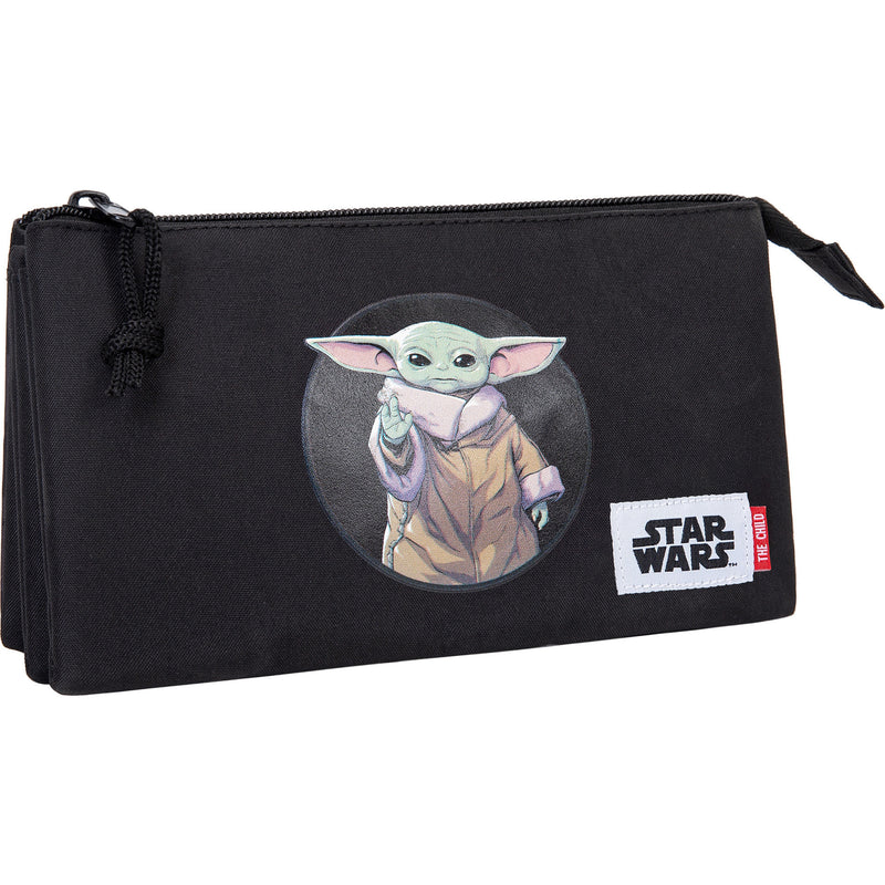 Estojo Triplo Baby Yoda Star Wars