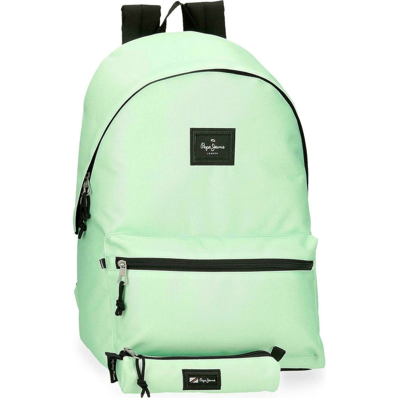 Mochila Com Estojo Aris Colorful Verde