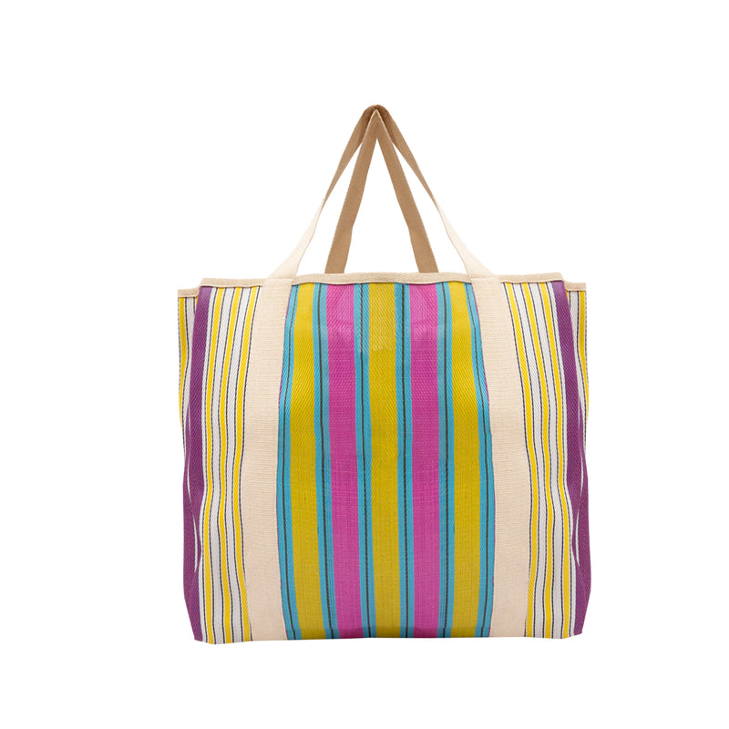 Tote Bag - Yellow, Blue And Purple