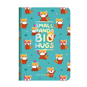 Caderno Espiral Pequeno Pautado - Red Panda