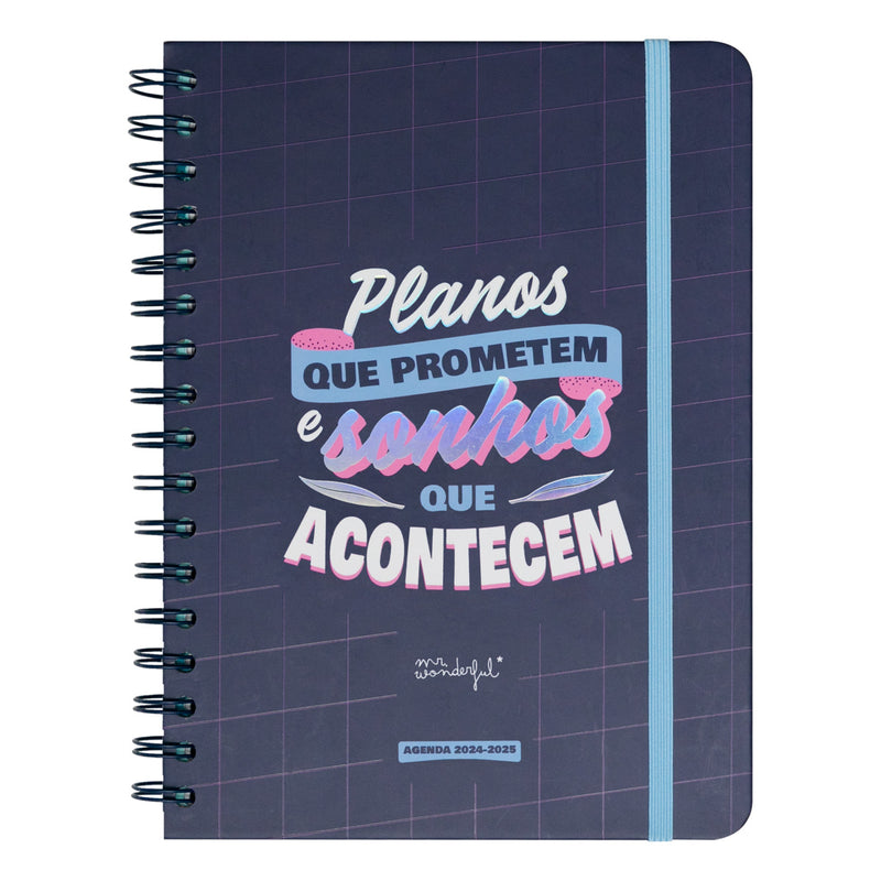 Agenda Wonder 24/25 Semanal Grande - Planos Que Prometem, Sonhos que Acontecem