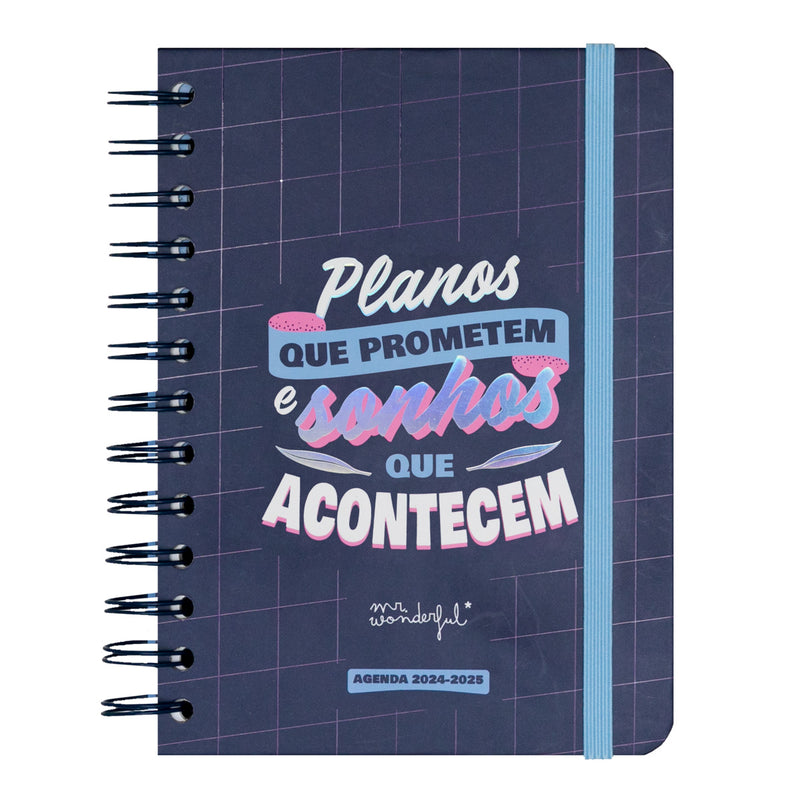 Agenda Wonder 24/25 Semanal Pequena - Planos que Prometem e Sonhos que Acontecem