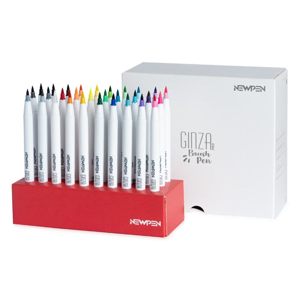Marcador Ginza Pro Brush Pen em display c/30 unid.
