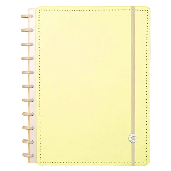 Caderno Grande Amarelo Pastel